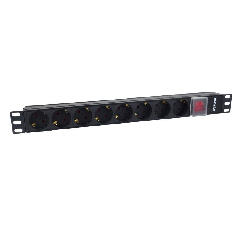 Regleta con Interruptor Phasak BNS 1520/ 8 Tomas de Corriente/ Cable 3m/ Negro - изображение 2
