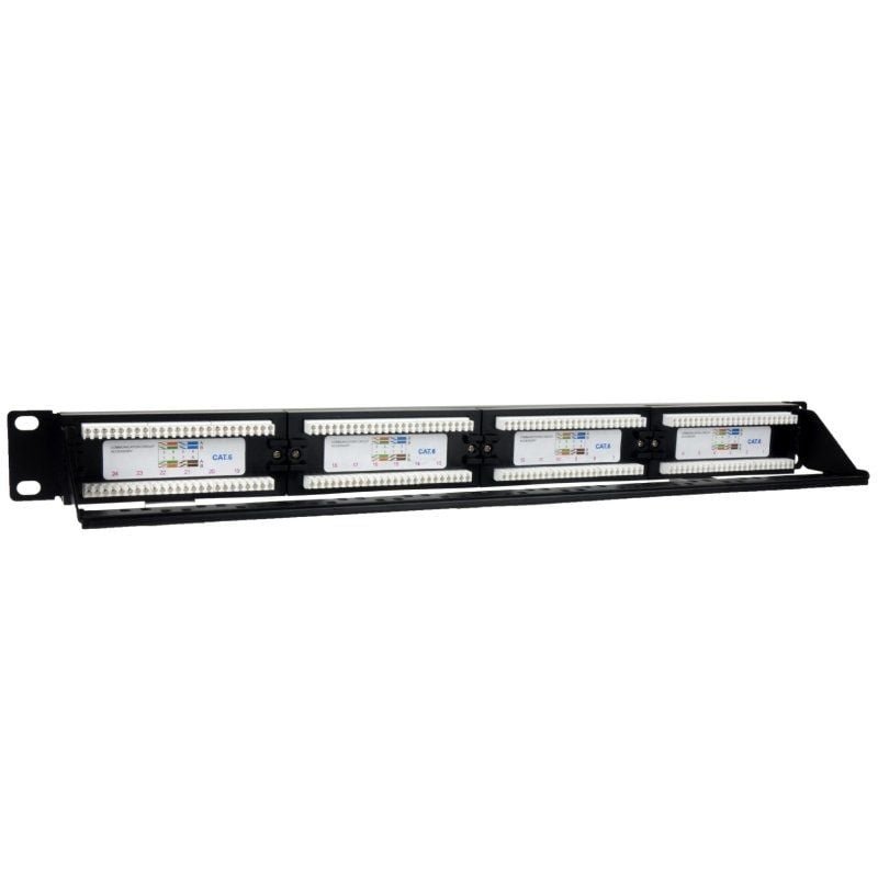 Patch Panel Phasak PU 2424/ 24 Puertos/ Cat.6/ Altura 1U/ Gestión de Cables - изображение 2