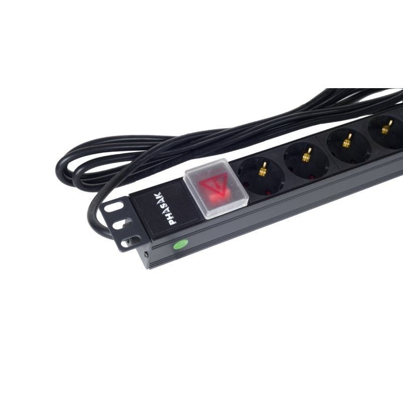 Regleta con Interruptor Phasak BNS 1520/ 8 Tomas de Corriente/ Cable 3m/ Negro - изображение 5