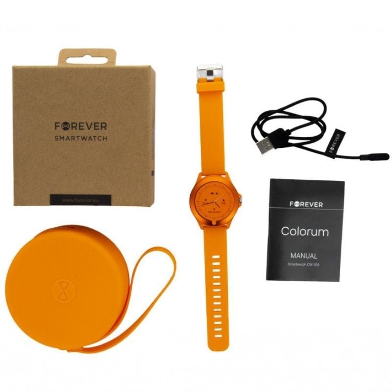 Smartwatch Forever Colorum CW-300/ Notificaciones/ Frecuencia Cardíaca/ Naranja - изображение 5