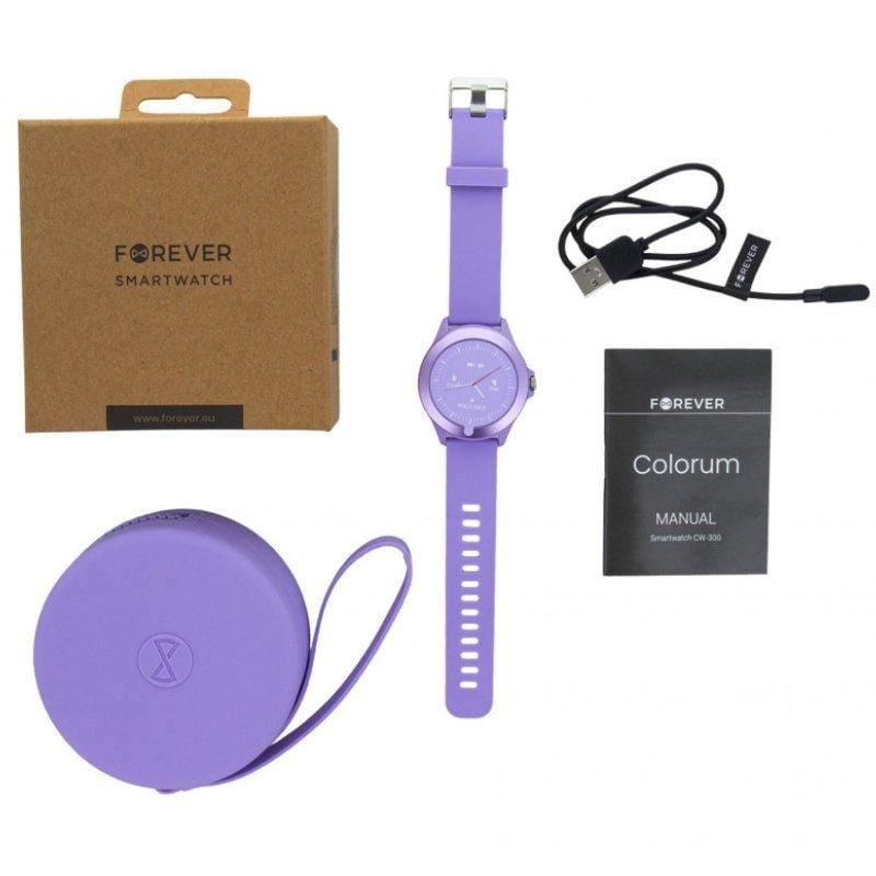 Smartwatch Forever Colorum CW-300/ Notificaciones/ Frecuencia Cardíaca/ Purpura - изображение 5