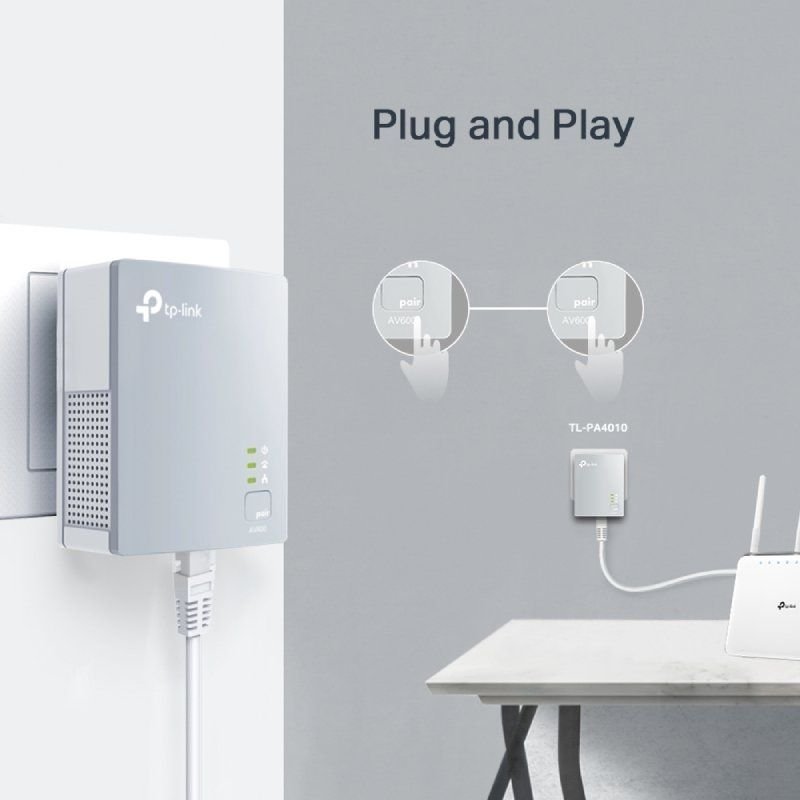 Adaptador Powerline TP-Link TL-PA4010Kit 600Mbps/ Alcance 300m/ Pack de 2 - изображение 3