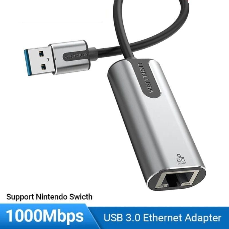 Adaptador USB 3.0 - RJ45 Vention CEWHB/ 1000Mbps - изображение 2