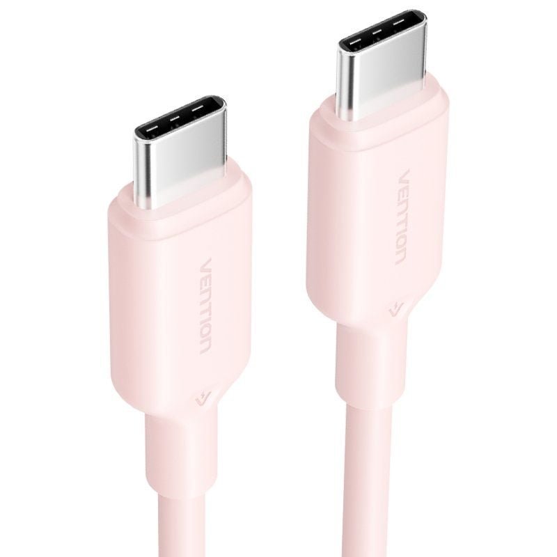 Cable USB 2.0 Tipo-C 3A Vention TRCPF/ USB Tipo-C Macho - USB Tipo-C Macho/ Hasta 60W/ 480Mbps/ 1m/ Rosa - изображение 2
