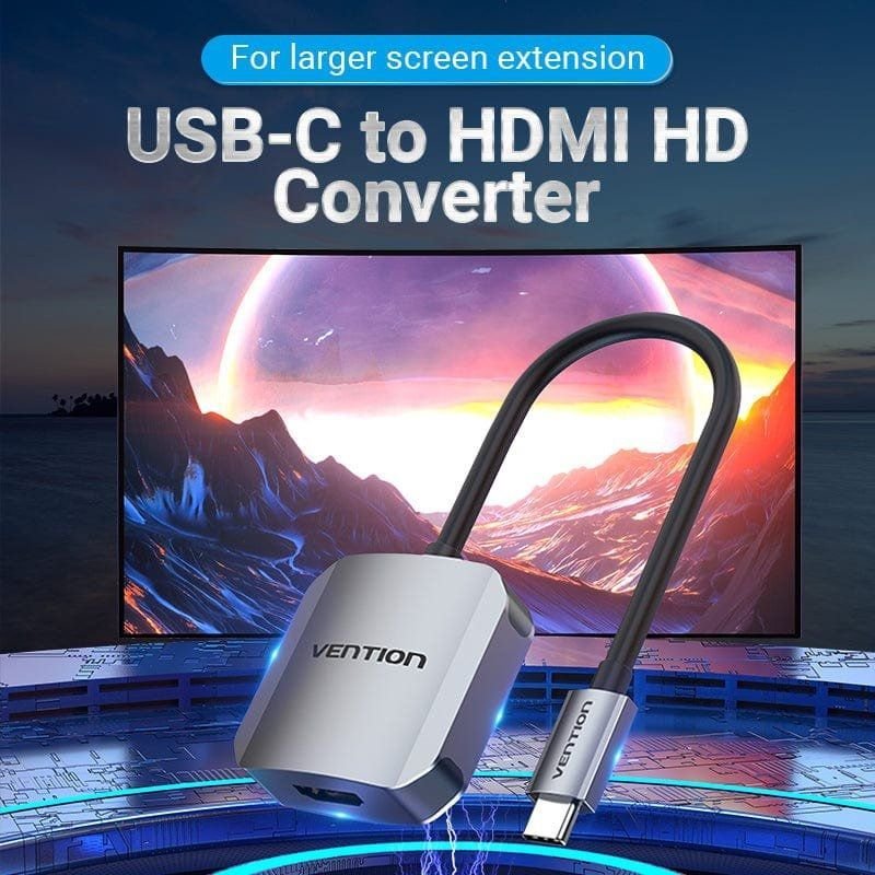 Conversor Vention TDEHB/ USB Tipo-C Macho - HDMI Hembra/ 15cm/ Plata - изображение 2