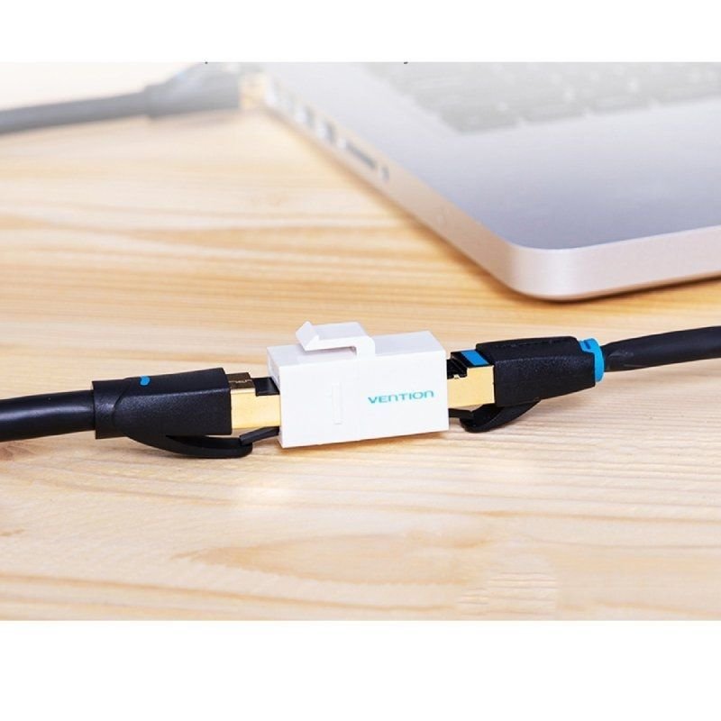 Adaptador Conector RJ45 VDD-B07-W Cat5 UTP/ RJ45 Hembra - RJ45 Hembra/ Blanco - изображение 2
