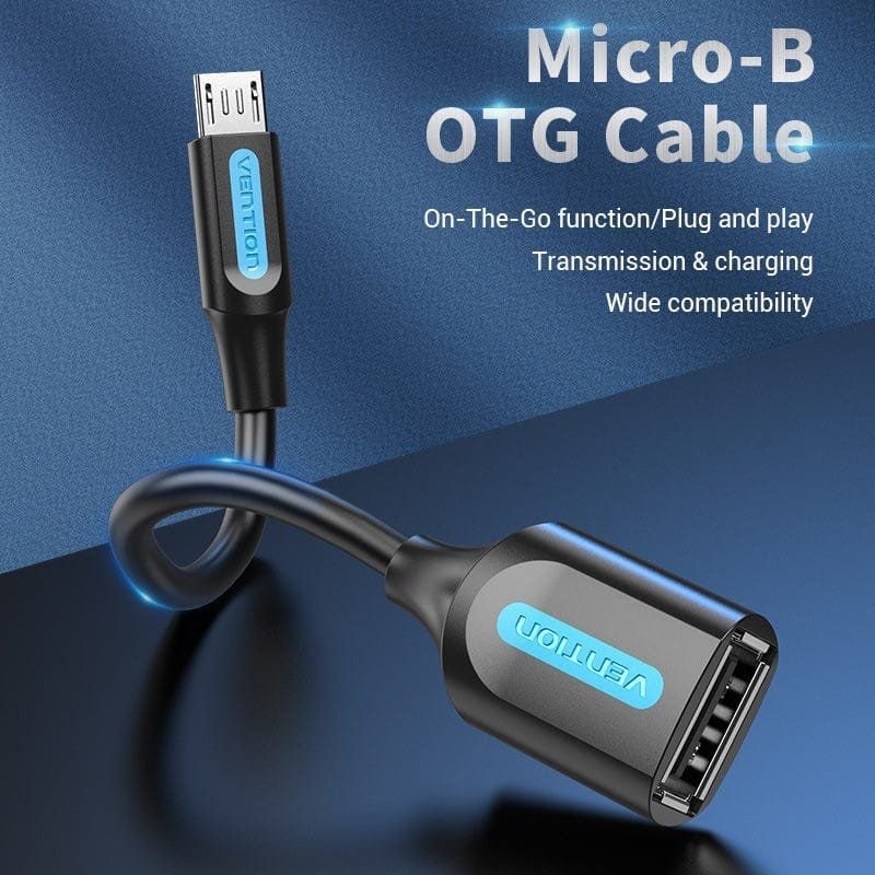 Cable USB 2.0 Vention CCUBB/ MicroUSB Macho - USB Hembra/ 480Mbps/ 15cm/ Negro - изображение 2
