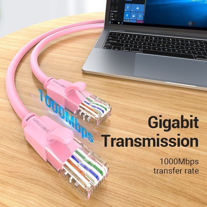 Cable de Red RJ45 UTP Vention IBEPH Cat.6/ 2m/ Rosa - изображение 2