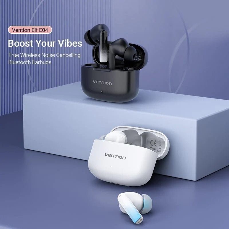 Auriculares Bluetooth Vention ELF E04 NBIB0 con estuche de carga/ Autonomía 6h/ Negros - изображение 2