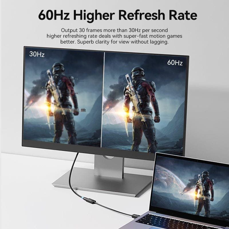 Cable Conversor Vention HBZBB/ DisplayPort Macho - HDMI 4K Hembra/ 15cm/ Negro - изображение 3