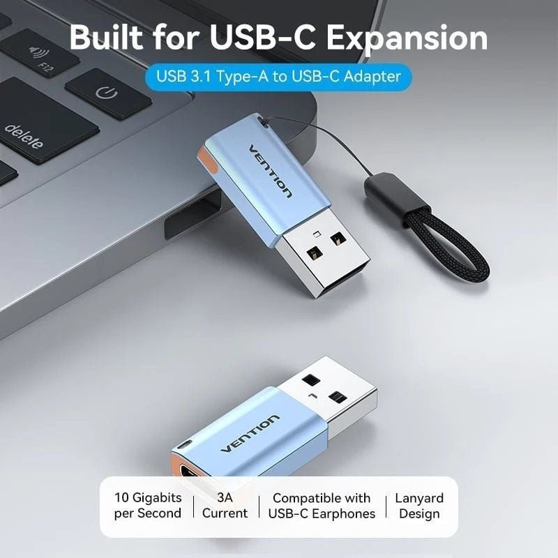 Adaptador USB 3.1 Vention CUAH0/ USB Tipo-C Hembra - USB Macho/ Azul - изображение 2