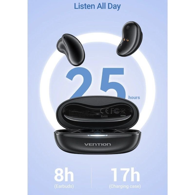 Auriculares Bluetooth Vention Tiny T11 NBJW0 con estuche de carga/ Autonomía 8h/ Blancos - изображение 4