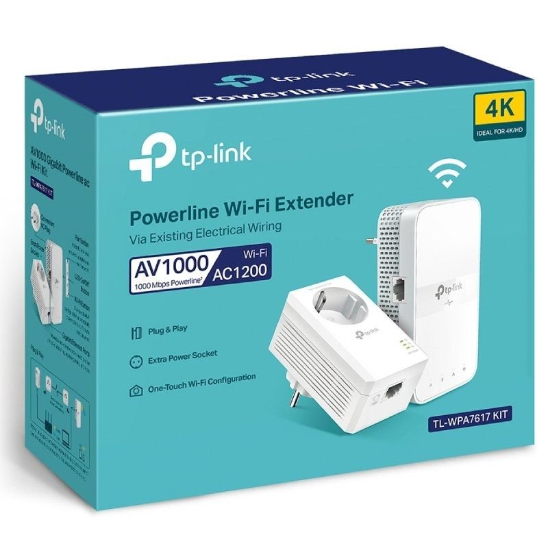 Adaptador Powerline TP-Link TL-WPA7617 KIT 1000Mbps/ Alcance 300m/ Pack de 2 - изображение 3