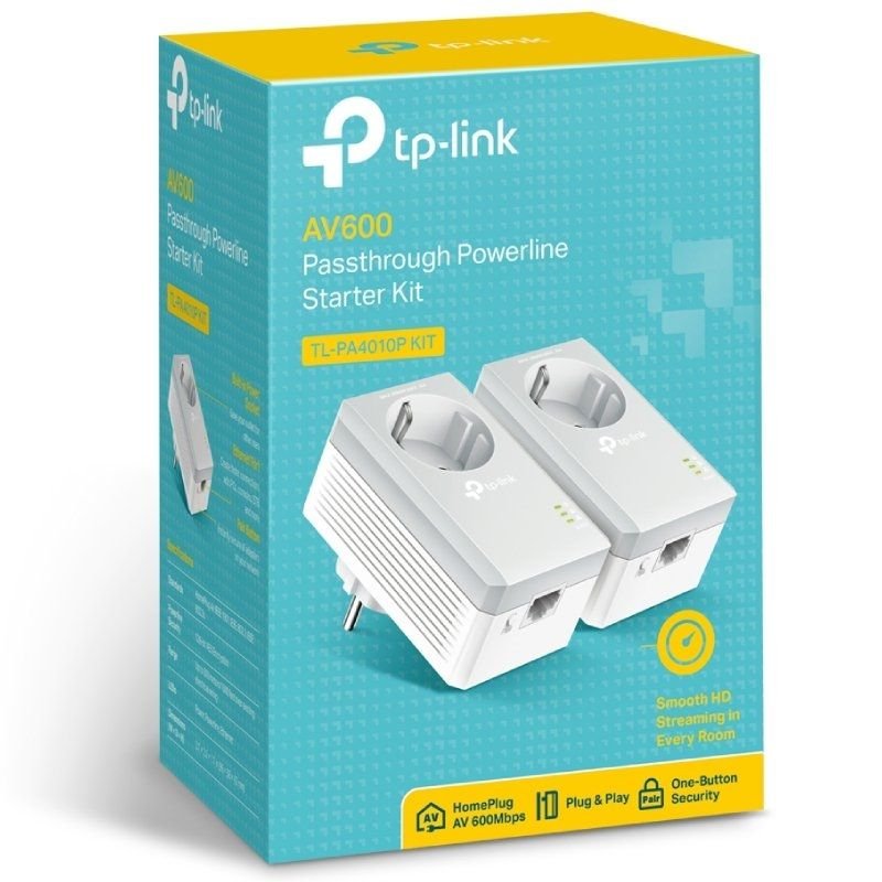 Adaptador Powerline TP-Link TL-PA4010P KIT 600Mbps/ Alcance 300m/ Pack de 2 - изображение 3