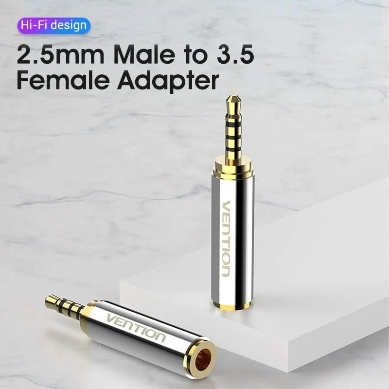 Adaptador Jack Vention VAB-S02/ Jack 2.5 Macho - Jack 3.5 Hembra/ Plata - изображение 2
