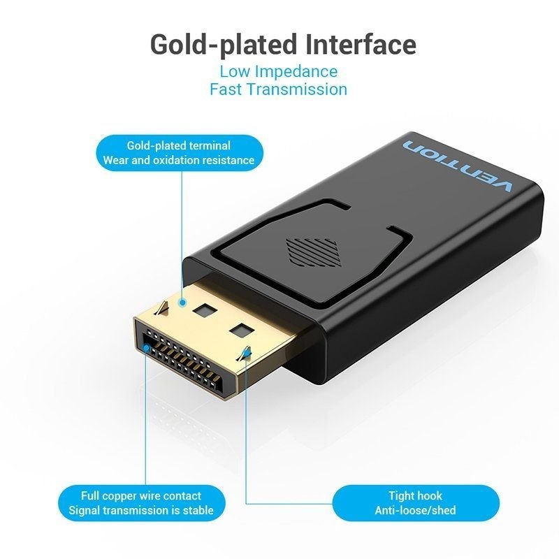 Adaptador Vention HBKB0/ DisplayPort Macho - HDMI Hembra - изображение 2