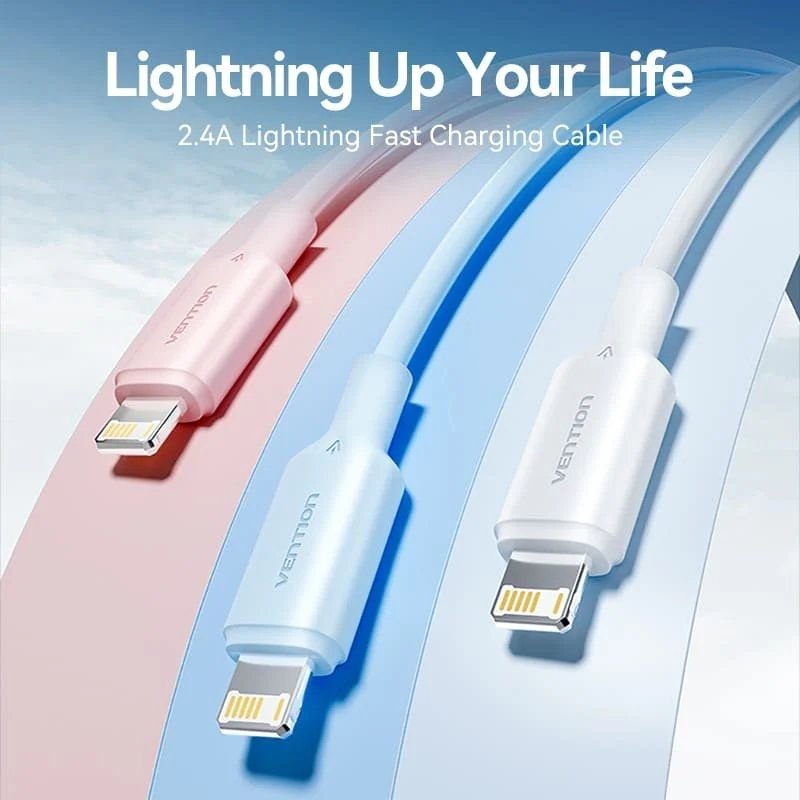 Cable USB 2.0 Lightning Vention LAMSH/ USB Macho - Lightning Macho/ 480Mbps/ 2m/ Azul - изображение 2