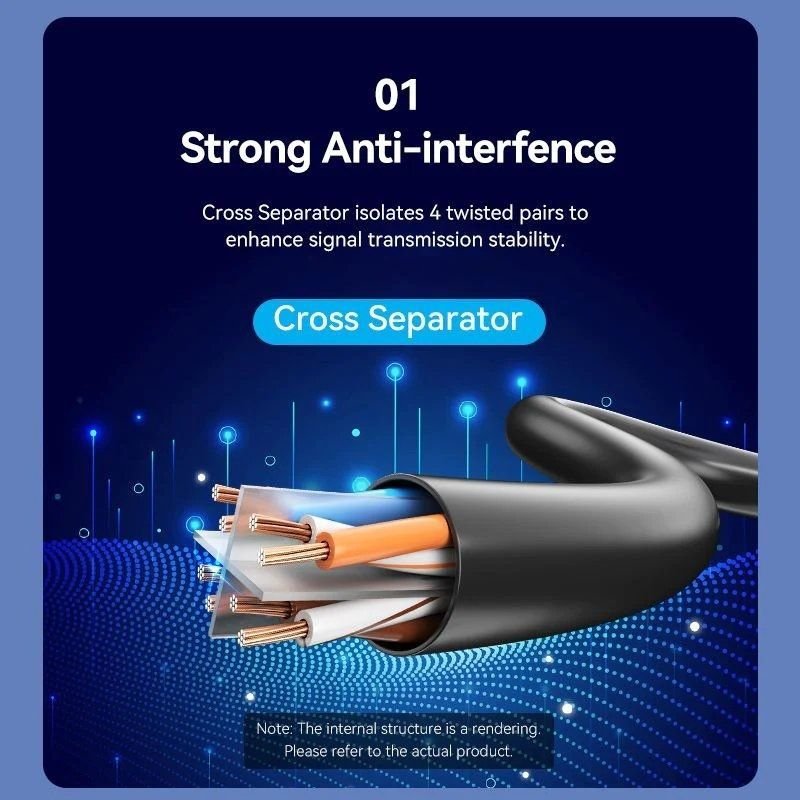Cable de Red RJ45 UTP Vention IBRBH Cat.6/ 2m/ Negro - изображение 5