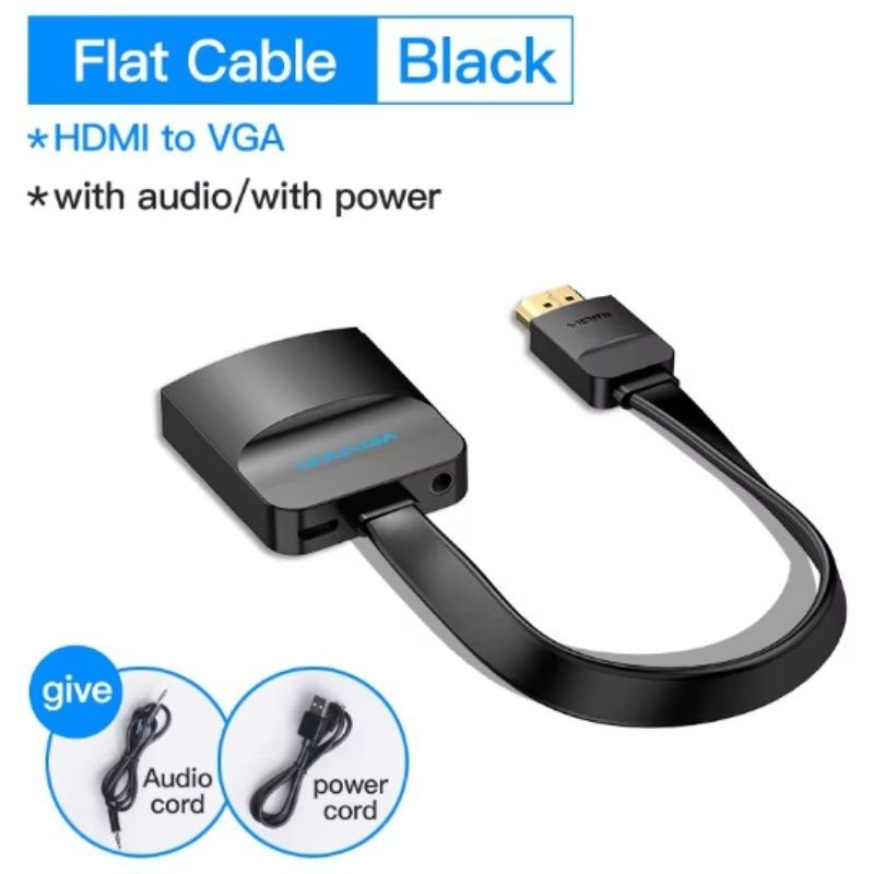 Conversor Vention 74346/ HDMI Macho/ VGA Hembra - Jack 3.5 Hembra/ 20cm/ Negro - изображение 2