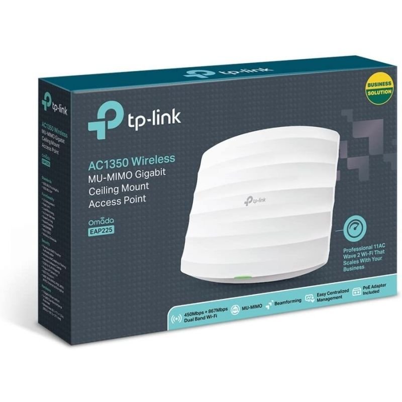 Punto de Acceso Inalámbrico TP-Link Omada EAP225 PoE 1317Mbps/ 2.4GHz 5GHz/ Antenas de 5dBi/ WiFi 802.11ac/n/b/g - изображение 4
