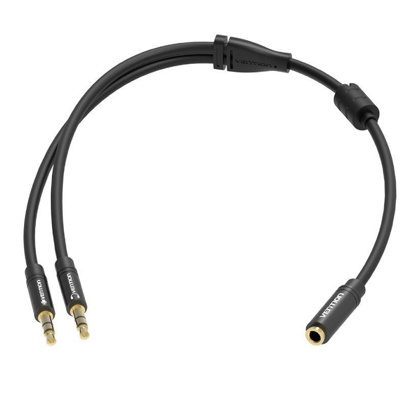 Cable Estéreo Vention BBOBY/ 2x Jack 3.5 Macho - Jack 3.5 Hembra/ 30cm/ Negro - изображение 3