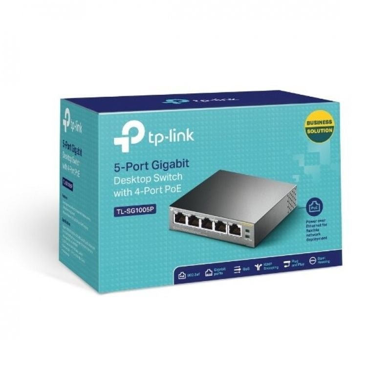 Switch TP-Link TL-SG1005P 5 Puertos/ RJ-45 10/100/1000 PoE - изображение 4
