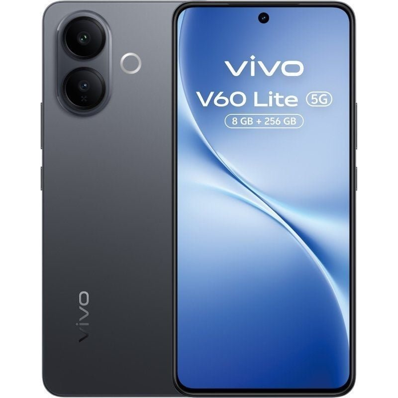 Smartphone Vivo V60 Lite 8GB/ 256GB/ 6.77"/ 5G/ Negro/ Incluye Cargador 90W y Buds