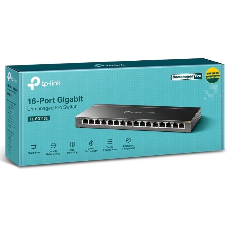 Switch TP-Link TL-SG116E 16 Puertos/ RJ-45 10/100/1000 - изображение 3