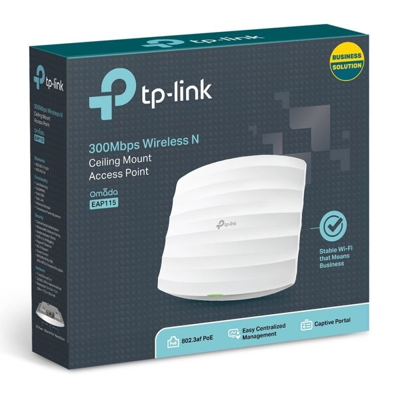 Punto de Acceso Inalámbrico TP-Link Omada EAP115 PoE 300Mbps/ 2.4GHz/ Antenas de 4dBi/ WiFi 802.11n/b/g - изображение 4