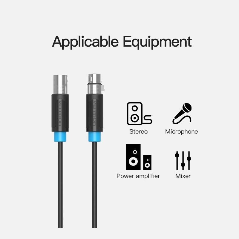 Cable Estéreo Vention BBFBH/ XLR Macho - XLR Hembra/ 2m/ Negro - изображение 4