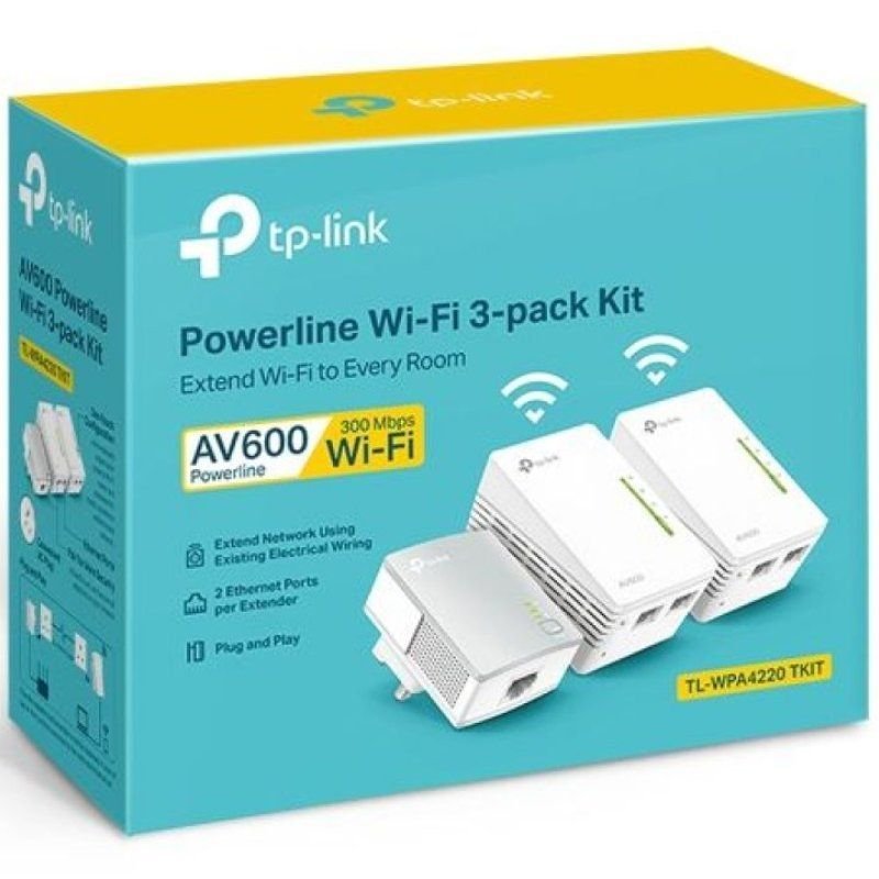 Adaptador Powerline TP-Link WPA4220TKit 500Mbps/ Alcance 300m/ Pack de 3 - изображение 4