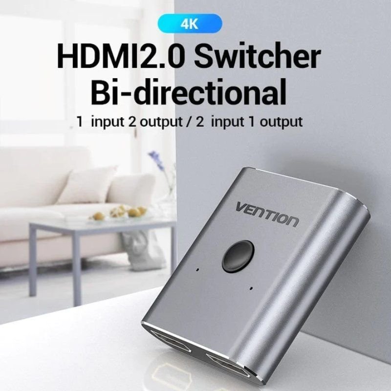 Switch Conmutador 4K HDMI 2.0 Bidireccional Vention AFUH0 HDMI Hembra / 2x HDMI Hembra - изображение 2