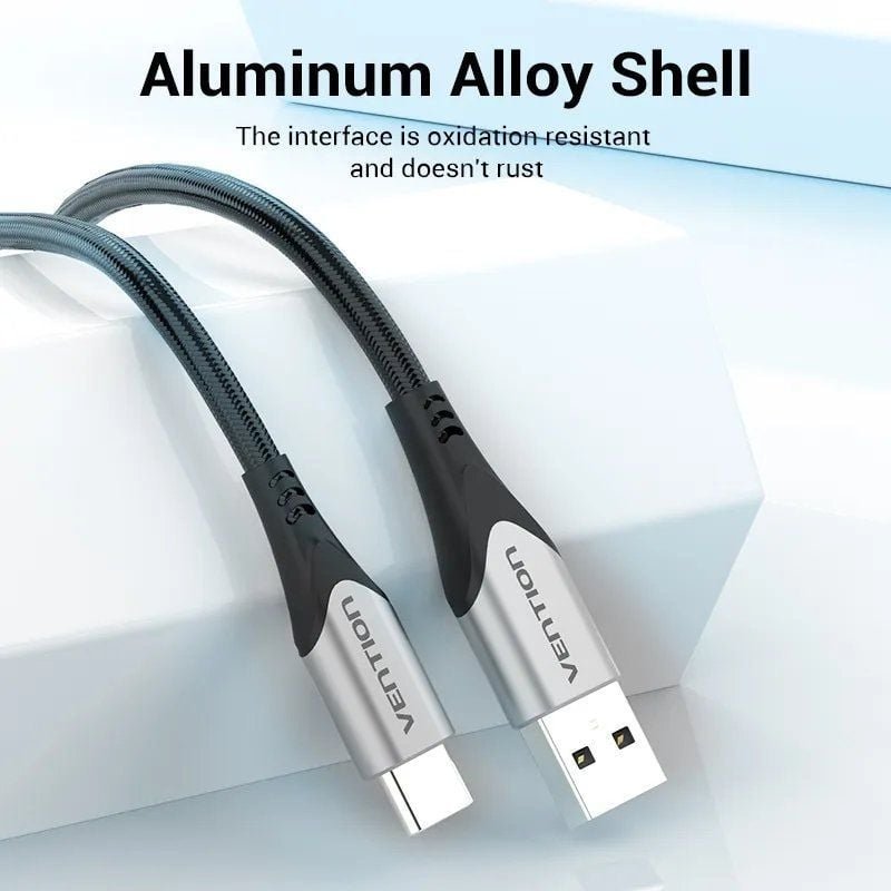 Cable USB 2.0 Tipo-C Vention CODHD/ USB Tipo-C Macho - USB Macho/ Hasta 60W/ 480Mbps/ 50cm/ Gris - изображение 2