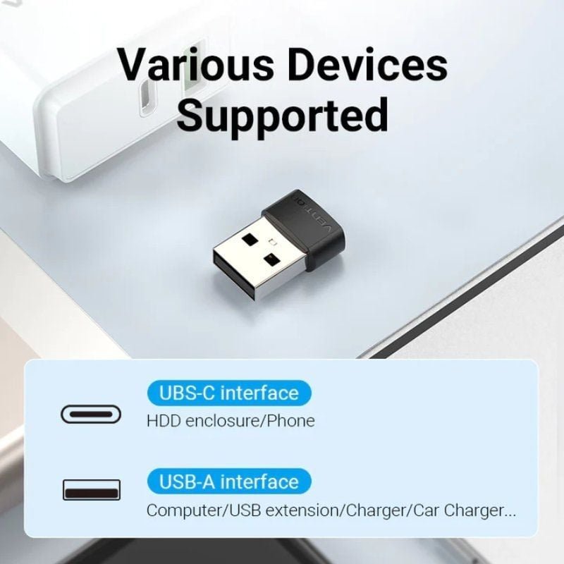 Adaptador USB 2.0 Vention CDWB0/ USB Tipo-C Macho - USB Hembra - изображение 2