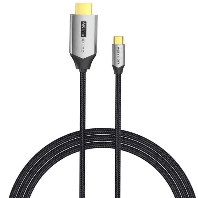 Cable Conversor HDMI 2.0 4K Vention CRBBH/ USB Tipo-C Macho - HDMI Macho/ 2m/ Negro - изображение 2