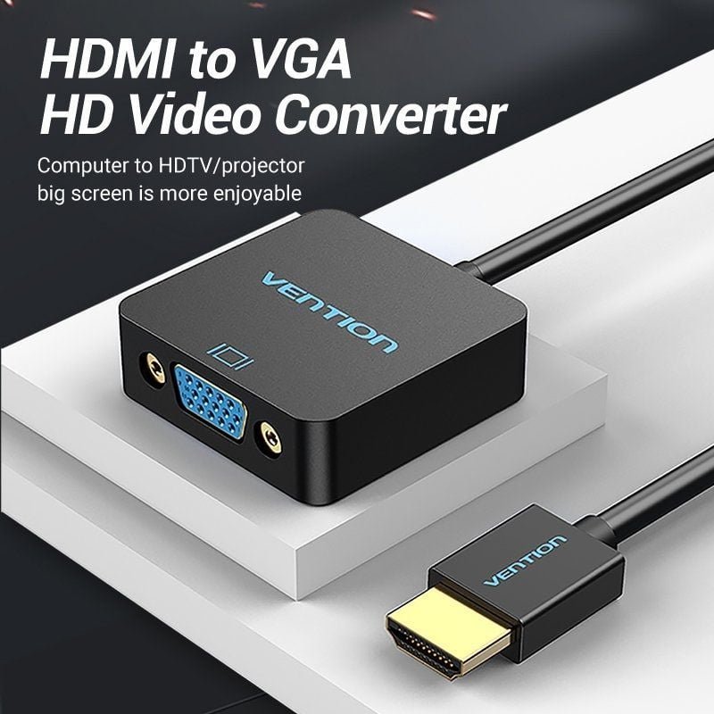 Conversor Vention ACPBB/ HDMI Macho - VGA Hembra/ 15cm/ Negro - изображение 2