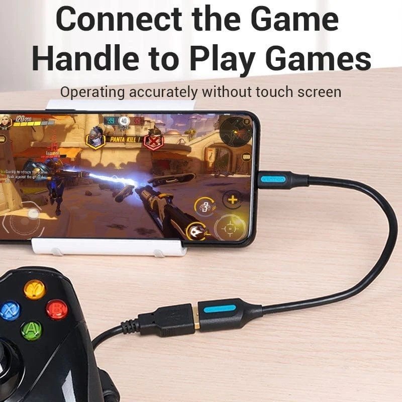 Cable USB 2.0 Vention CCUBB/ MicroUSB Macho - USB Hembra/ 480Mbps/ 15cm/ Negro - изображение 4