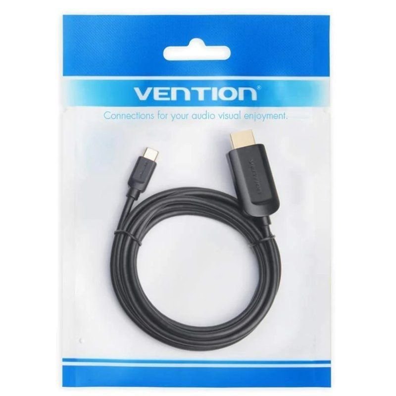 Cable Conversor HDMI 1.4 4K Vention CGUBF/ USB Tipo-C Macho - HDMI Macho/ 1m/ Negro - изображение 5