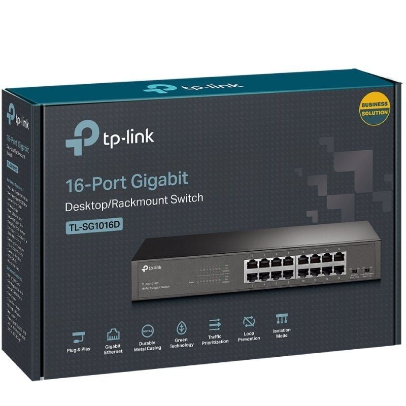 Switch TP-Link TL-SG1016DE/ 16 Puertos/ RJ45 10/100/1000 - изображение 2