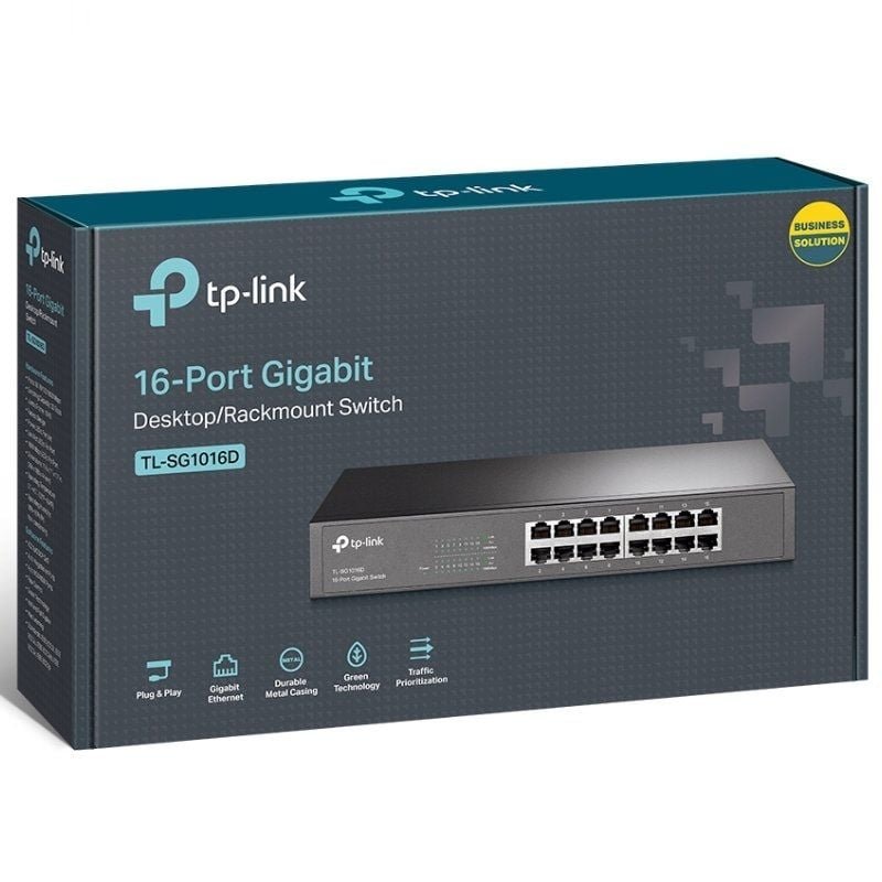 Switch TP-Link TL-SG1016D 16 Puertos/ RJ-45 10/100/1000 - изображение 4