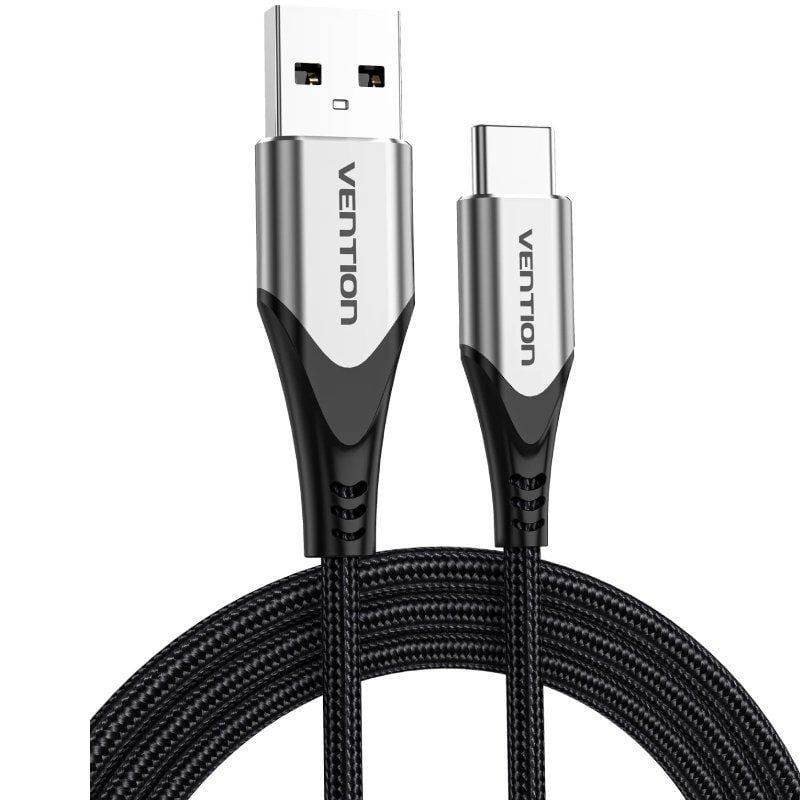 Cable USB 2.0 Tipo-C Vention CODHH/ USB Macho - USB Tipo-C Macho/ Hasta 60W/ 480Mbps/ 2m/ Gris - изображение 2