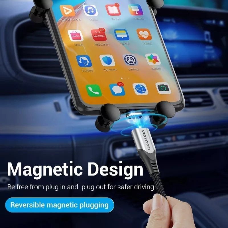 Cable USB 2.0 Vention CQNHD/ USB Macho/ MicroUSB Macho - USB Tipo-C Macho/ 50cm/ Gris - изображение 4