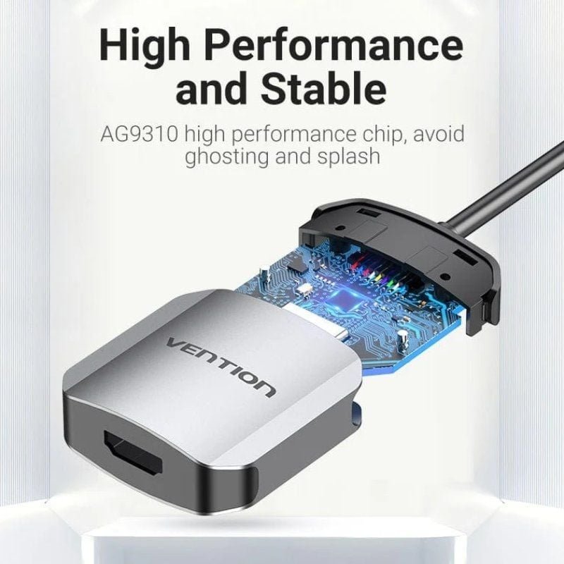 Conversor Vention TDEHB/ USB Tipo-C Macho - HDMI Hembra/ 15cm/ Plata - изображение 4