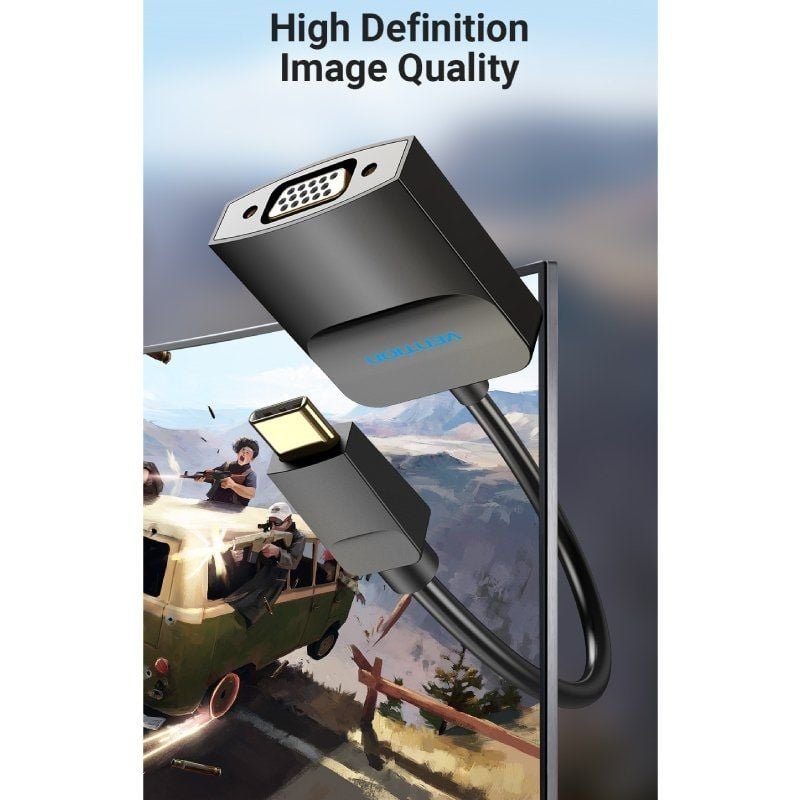 Adaptador USB Tipo-C Vention TDDBB/ USB Tipo-C Macho - VGA Hembra - изображение 3