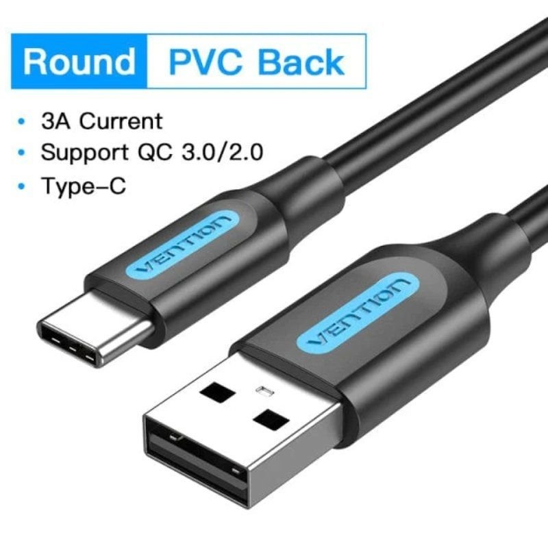 Cable USB 2.0 Tipo-C Vention COKBC/ USB Macho - USB Tipo-C Macho/ Hasta 60W/ 480Mbps/ 25cm/ Gris - изображение 2