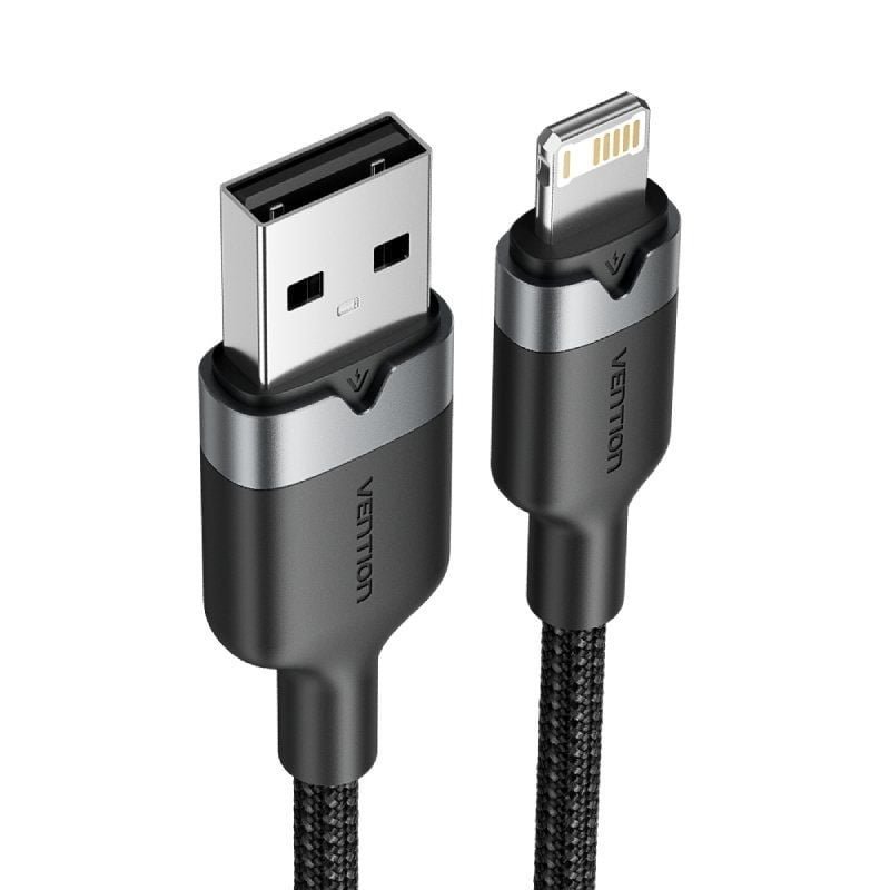 Cable USB Lightning Vention LANBF/ USB Macho - Lightning Macho/ 480Mbps/ 1m/ Negro - изображение 2