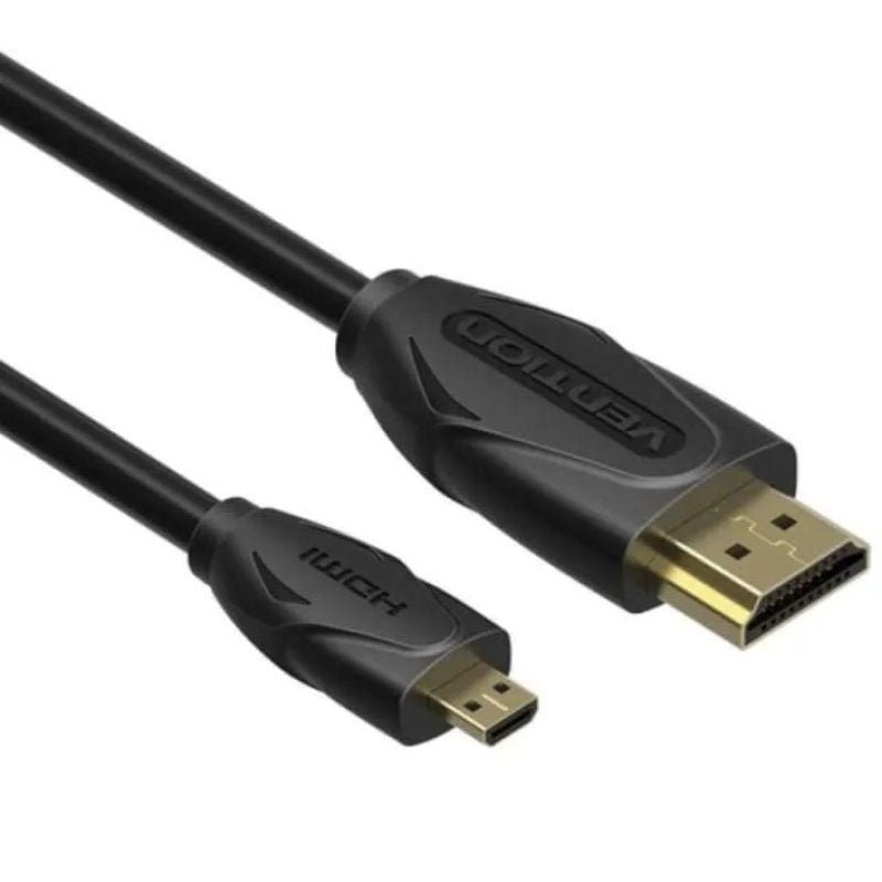 Cable HDMI Vention VAA-D03-B200/ HDMI Macho - Micro HDMI Macho/ 2m/ Negro - изображение 2
