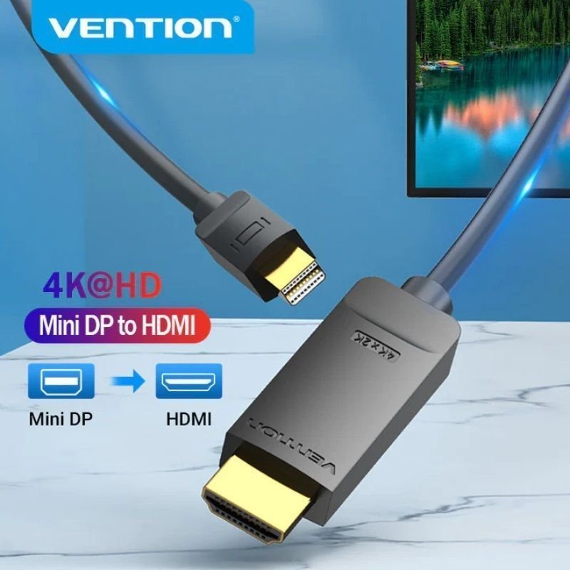 Cable Conversor Vention HAHBH/ Mini Displayport Macho - HDMI Macho/ 2m/ Negro - изображение 4