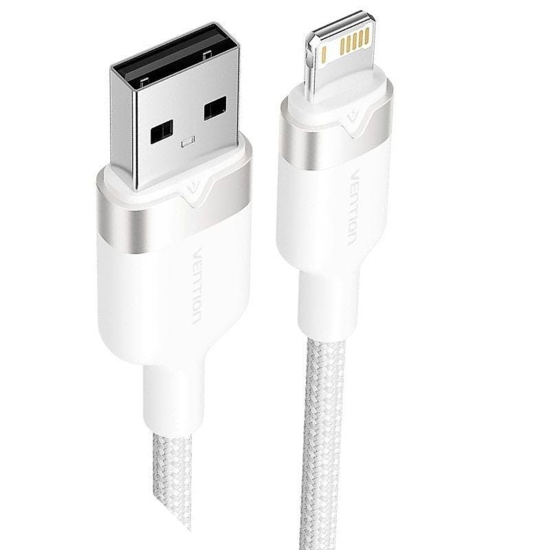 Cable USB Lightning Vention LANWH/ USB Macho - Lightning Macho/ 480Mbps/ 2m/ Blanco - изображение 2