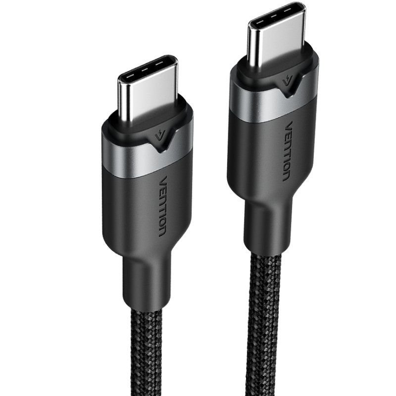Cable USB 2.0 Tipo-C 3A Vention TRDBH/ USB Tipo-C Macho - USB Tipo-C Macho/ Hasta 60W/ 480Mbps/ 2m/ Negro - изображение 2
